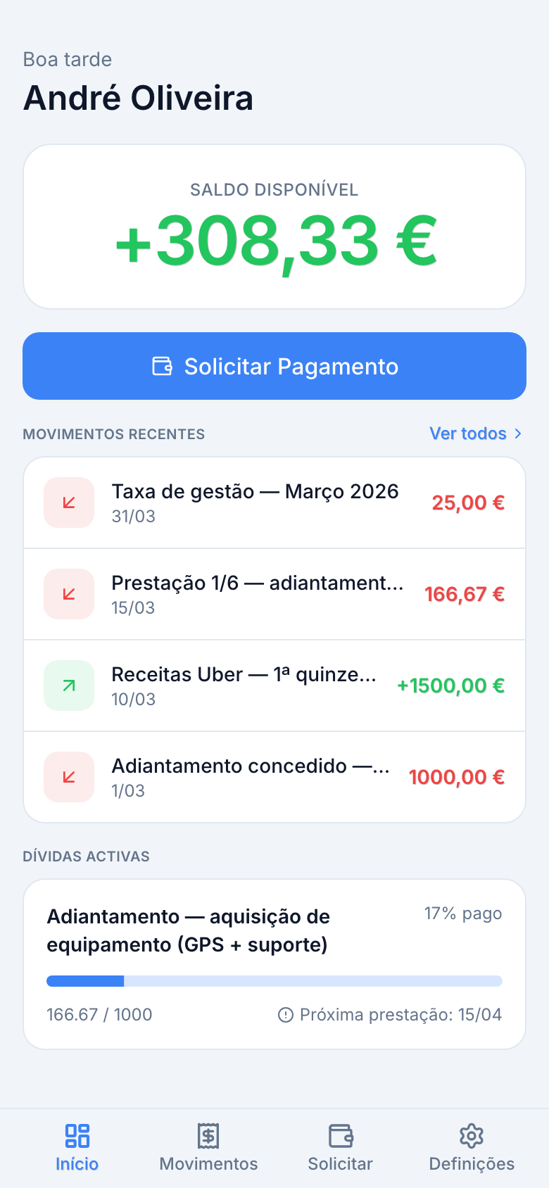 Portal do motorista no Frotis